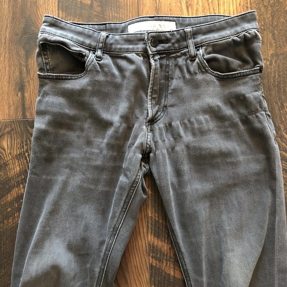 Express Jeans Super Skinny Fit Mens 32x32 (ACTUAL 32x30) Faded Black Distressed - Picture 5 of 16